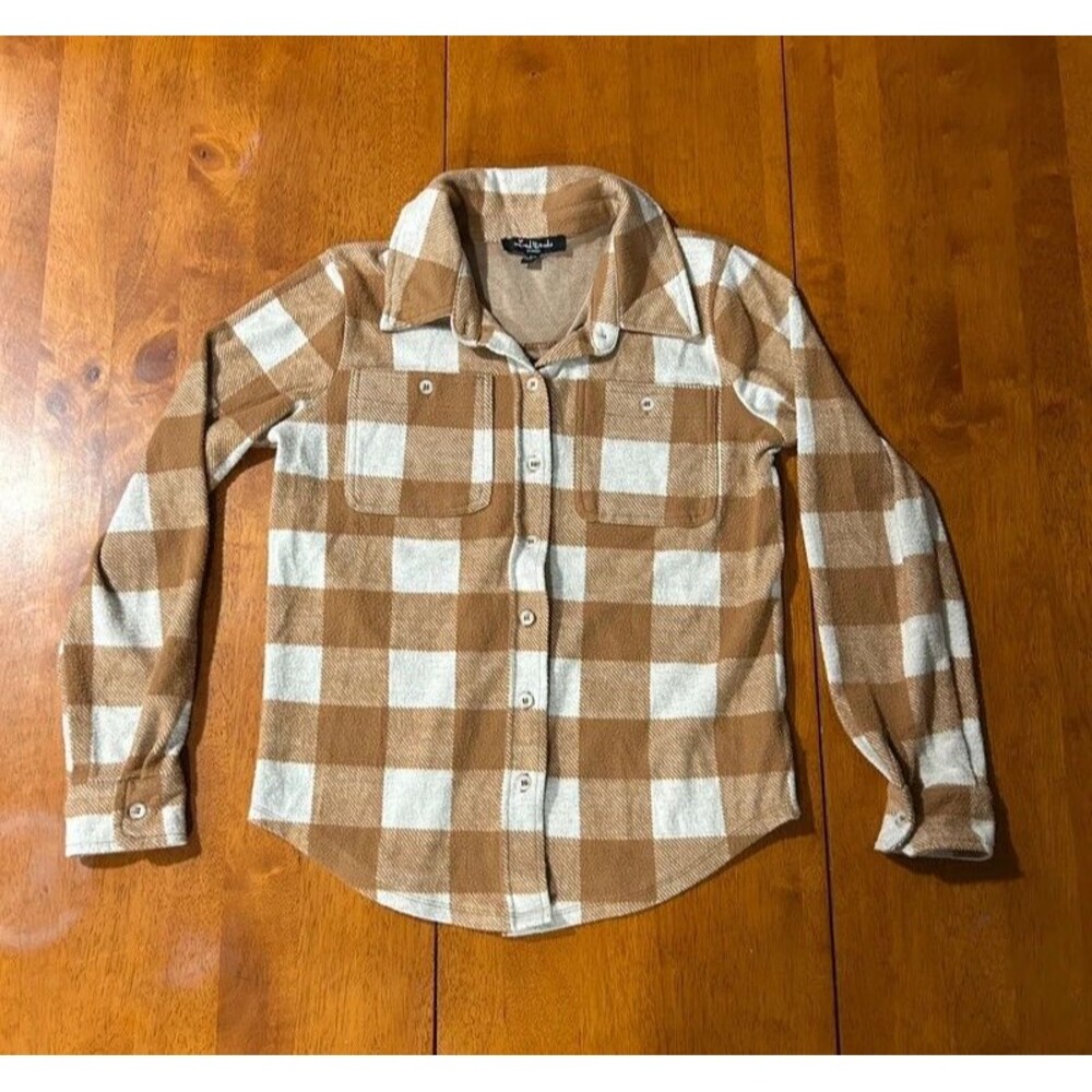 Mixed Threads Plaid Button Down Shacket XS